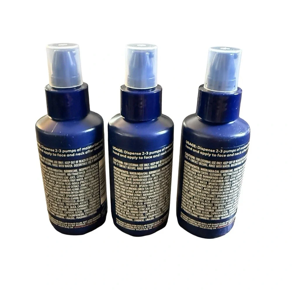 Lot Of 3 Dollar Shave Club Post Dew Lightweight Hydration Sensitive Skin 3.4oz